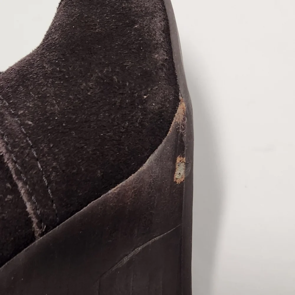 Tory Burch Adrienne Suede Wedge Ankle Booties in‎ Brown